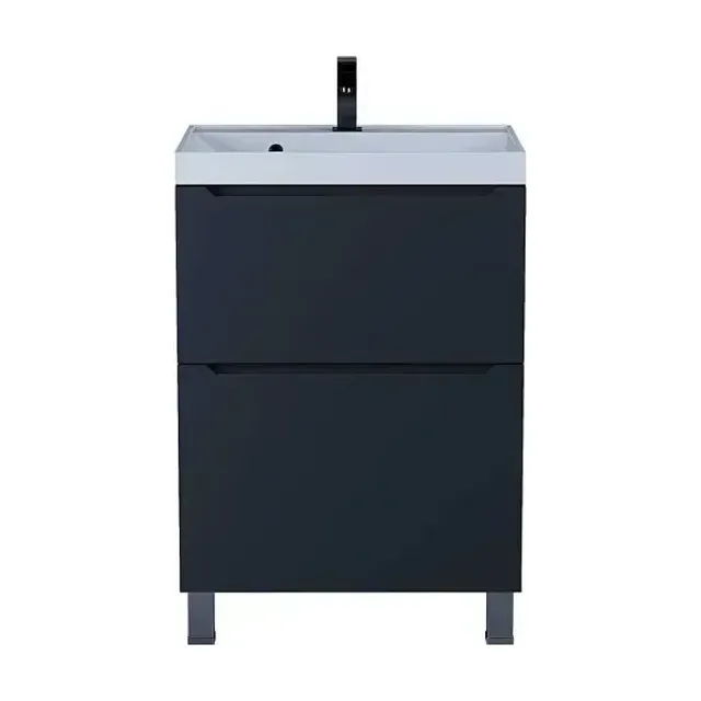 Тумба с раковиной Uperwood Tanos 60 черная, напольная