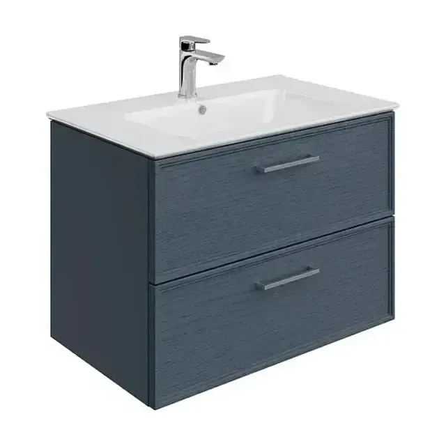 Тумба с раковиной Kerama Marazzi Piano 75 ясень синий матовый