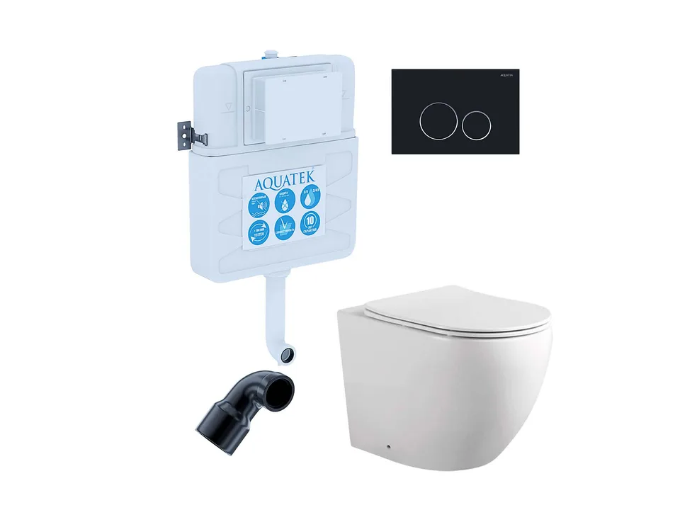 SET BW AQUATEK ЕВРОПА (смывной бачок AQUATEK INS-0000019+кнопка KDI-0000020+унитаз ЕВРОПА AQ1902-00 с тонким сиденьем soft-close)