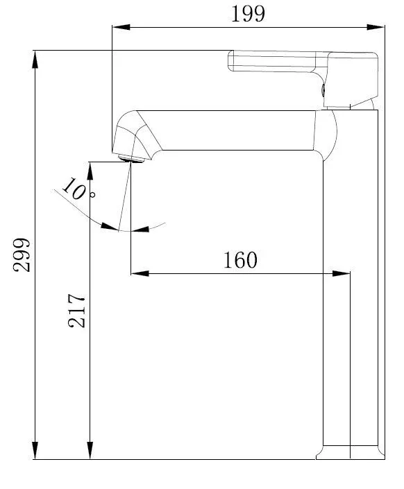 Смеситель Esko Column CLM25 для раковины, высокий