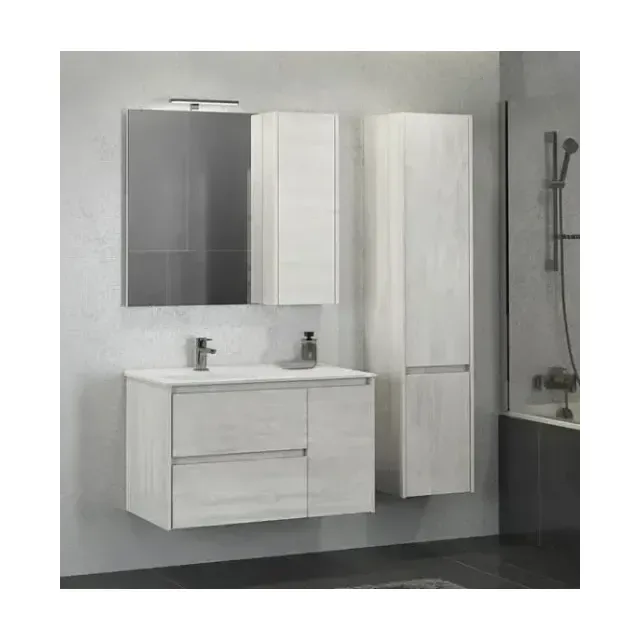 Комплект мебели Comforty Бремен 90 дуб белый (раковина Comforty 9090EL)