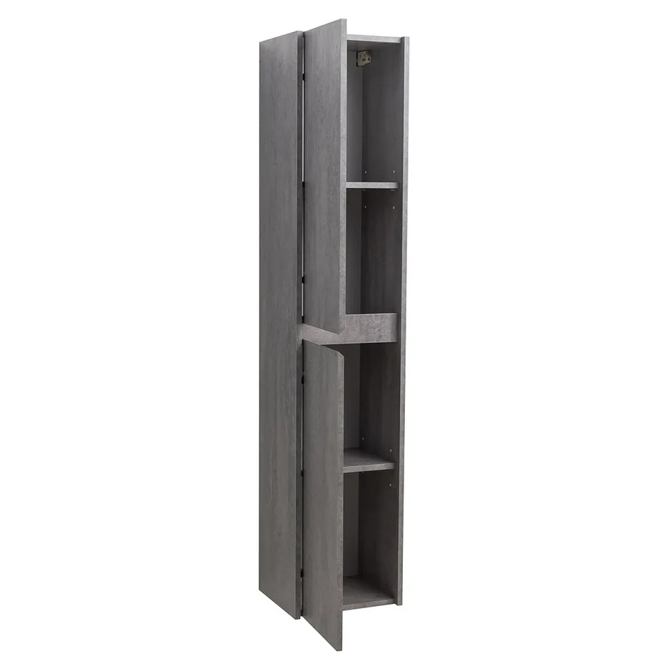 Шкаф подвесной BelBagno KRAFT-1600-2A-SC-CG-L Cemento Grigio, левый
