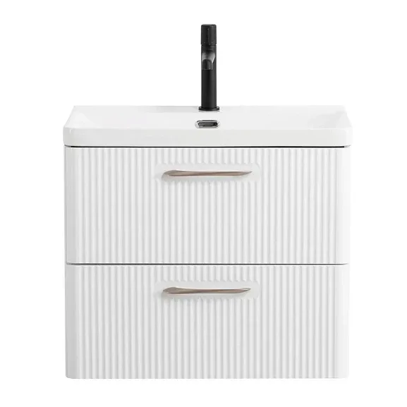 Тумба с раковиной BelBagno Дуэ (Due) 50 белый глянец