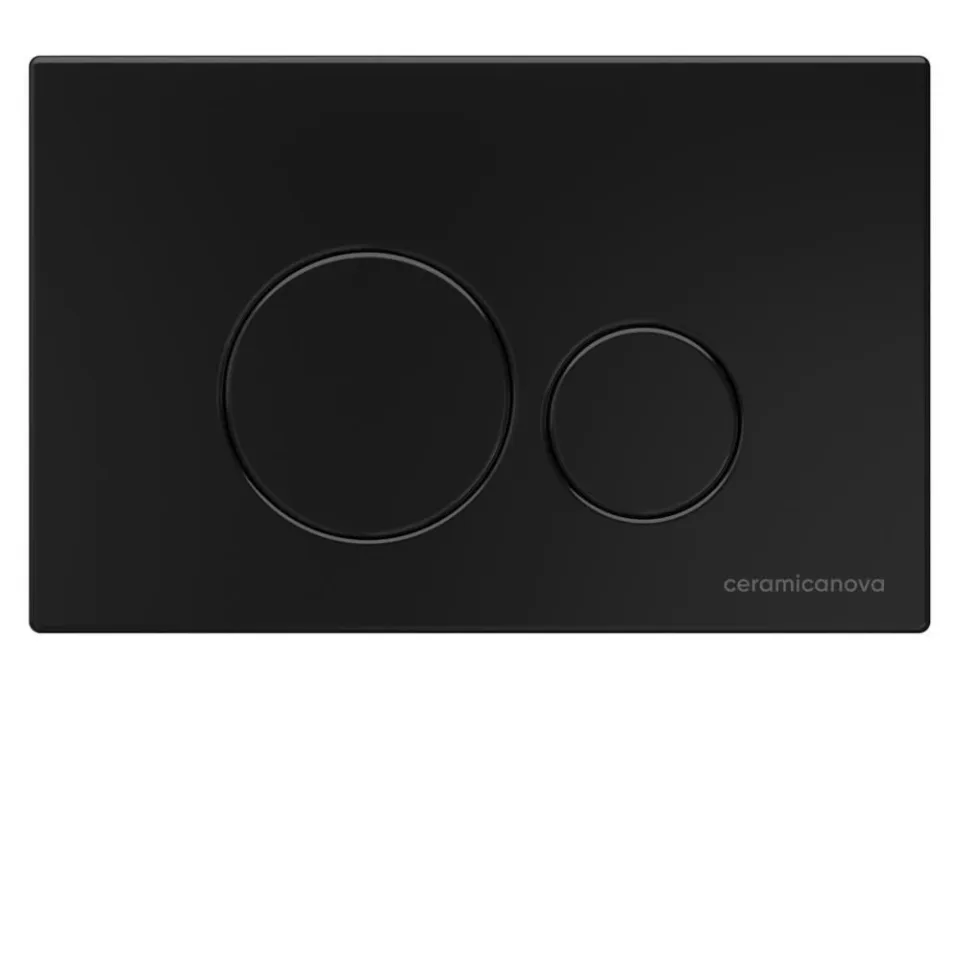 Комплект инсталляции Ceramicanova Envision, унитаз Metric Rimless, клавиша смыва Round черная