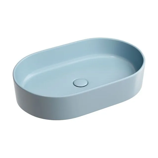 Раковина из сантехнического фарфора Ceramica Nova Элемент (Element) 61 см CN6048ML накладная цвет голубой матовый