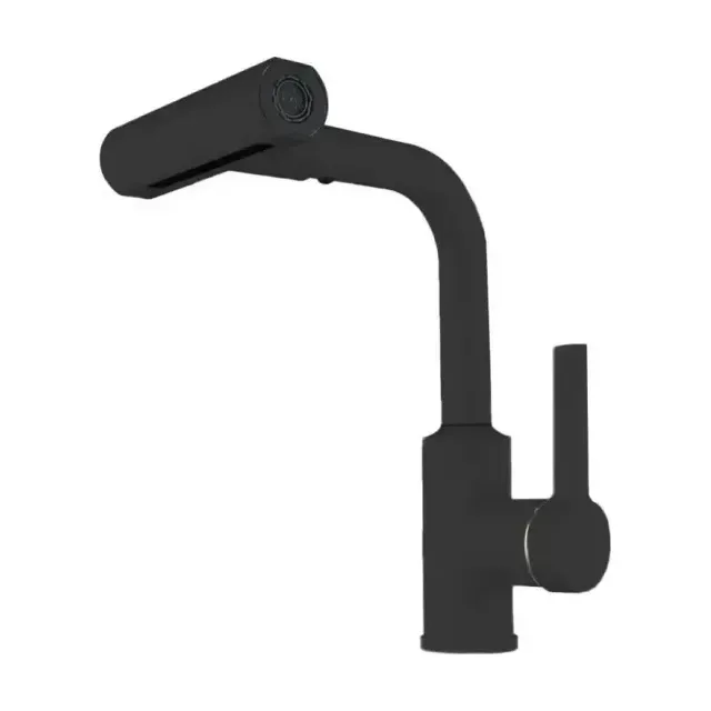 Смеситель Rush Tinos TI3732-17Black для кухни с мультифункциональным изливом черный матовый
