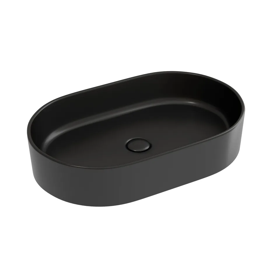 Раковина из сантехнического фарфора Ceramica Nova Элемент (Element) 61 см CN6048MB накладная цвет черный матовый