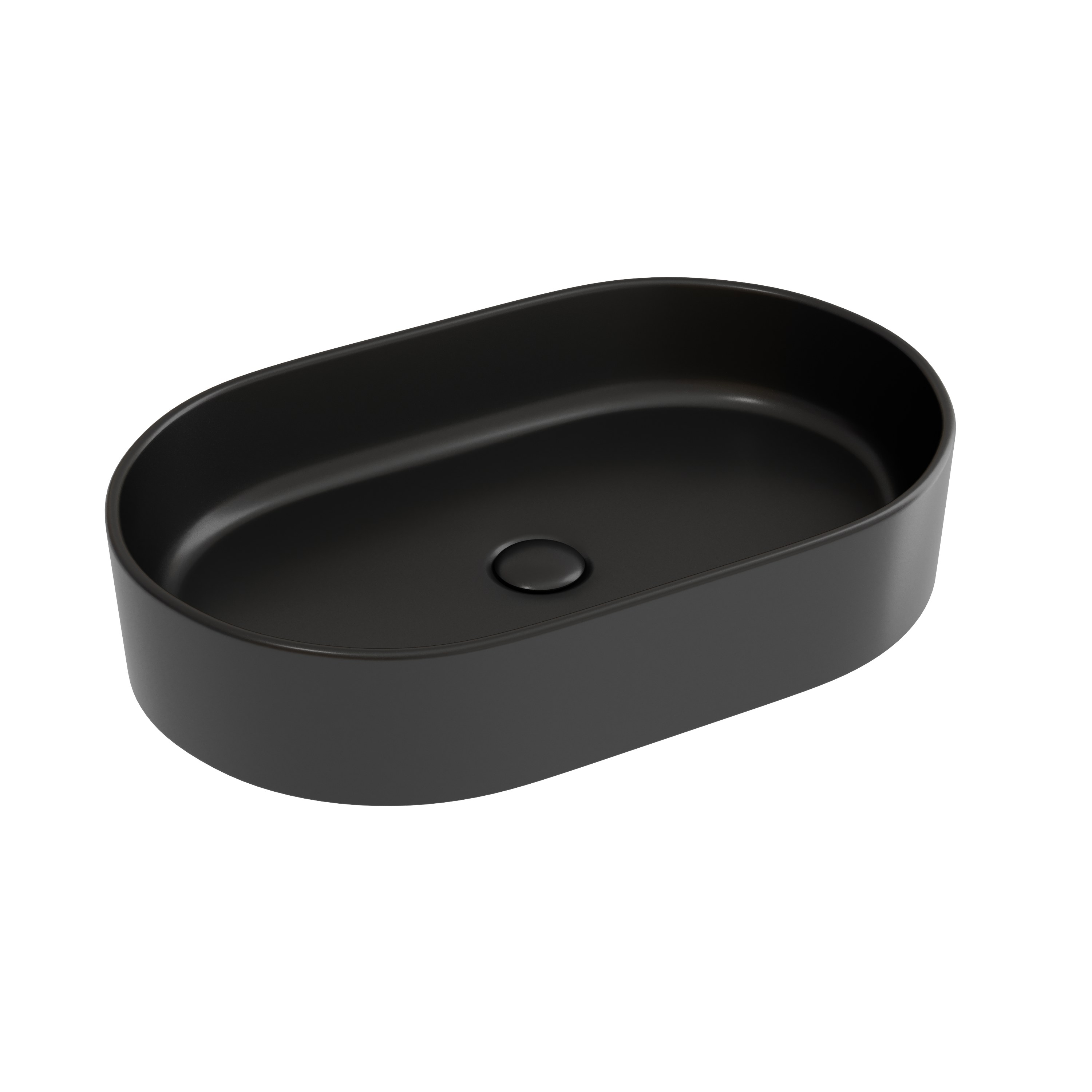 Раковина из сантехнического фарфора Ceramica Nova Элемент (Element) 61 см CN6048MB накладная цвет черный матовый