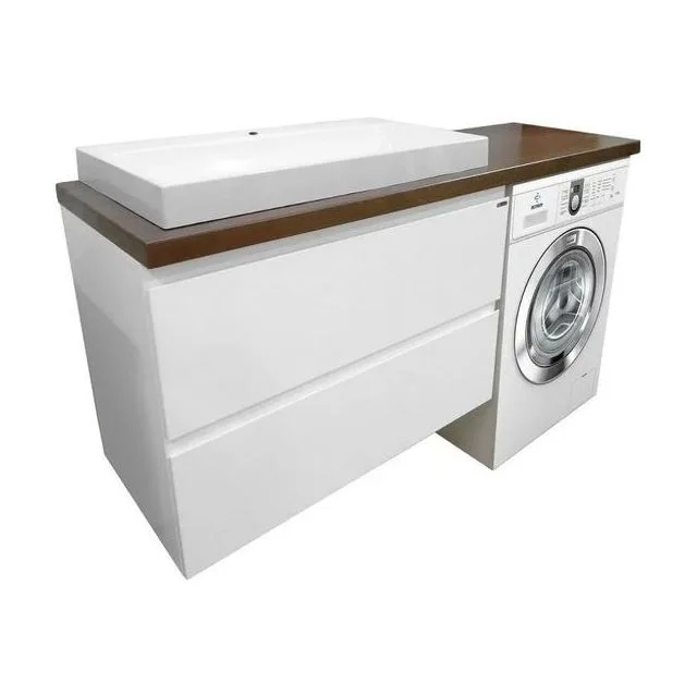 Тумба с раковиной Эстет Malibu Luxe 155 ФР-00007116 подвесная левосторонняя 2 ящика