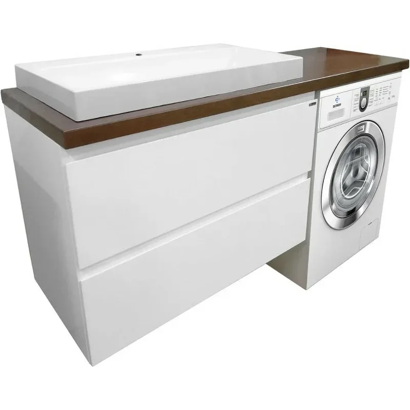 Тумба с раковиной Эстет Malibu Luxe 155 ФР-00007116 подвесная левосторонняя 2 ящика
