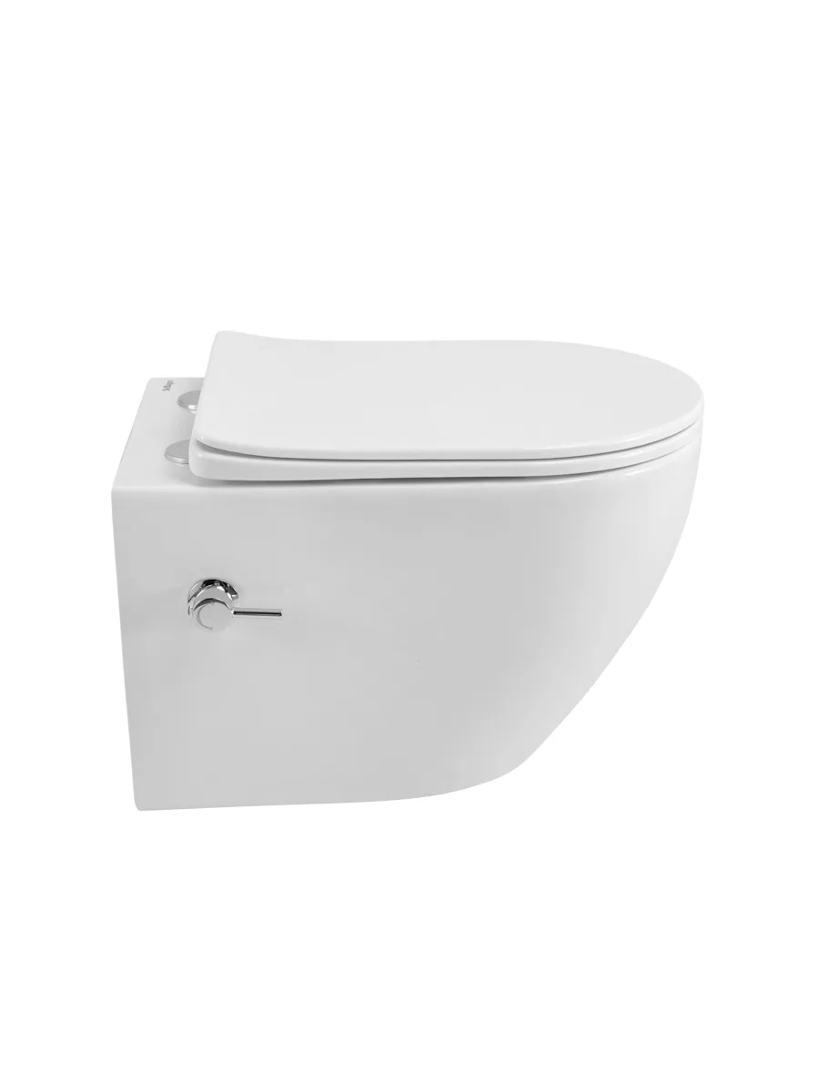 Унитаз подвесной с сиденьем, функцией биде и смесителем BelBagno MARINO BB7026CH-TOR-BS/SC
