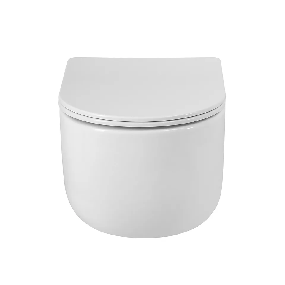 Унитаз подвесной безободковый с сиденьем и смывом TORNADO BelBagno SOFT-TOR BB084CH-TOR/SC