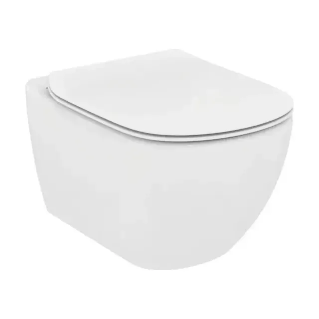 Подвесной унитаз Ideal Standard Идеалмуд T466501 36,5*53,5 акваблейд безободковый с крышкой Tesi микролифт