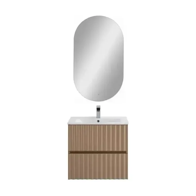 Комплект мебели Art&Max Элегант/Elegant 60 с LED подсветкой ручек капучино матовый