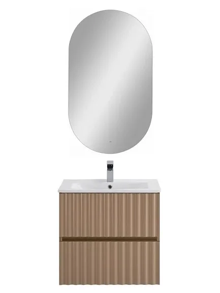 Комплект мебели Art&Max Элегант/Elegant 60 с LED подсветкой ручек капучино матовый