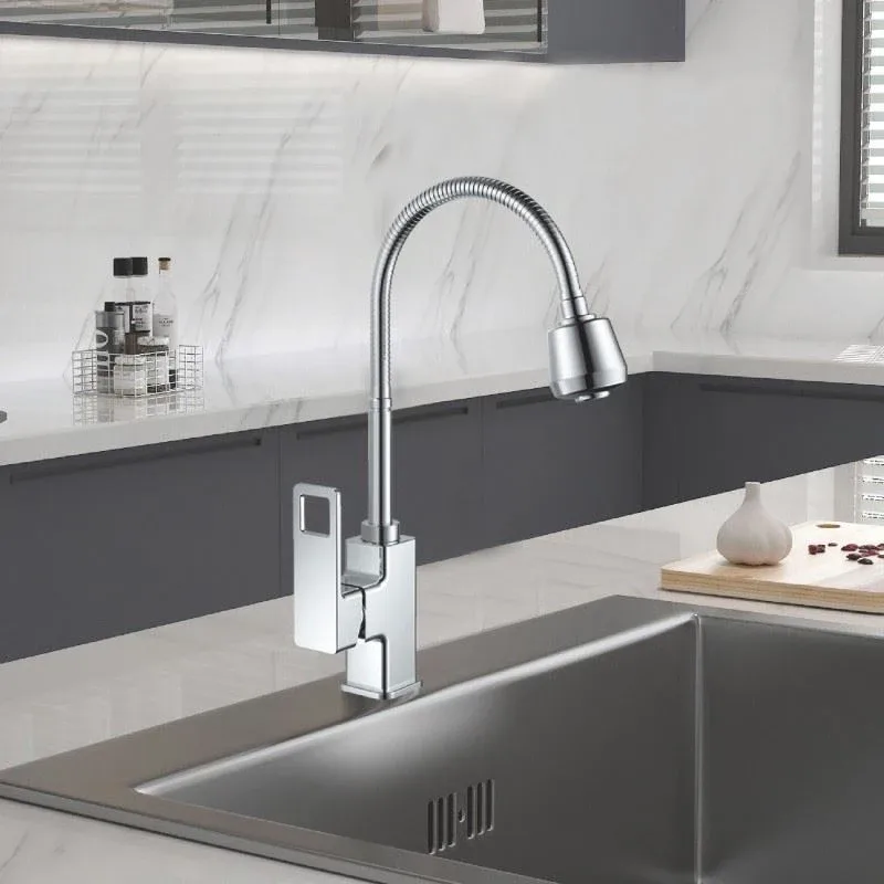 Смеситель Haiba HB73615 для кухни гибкий излив