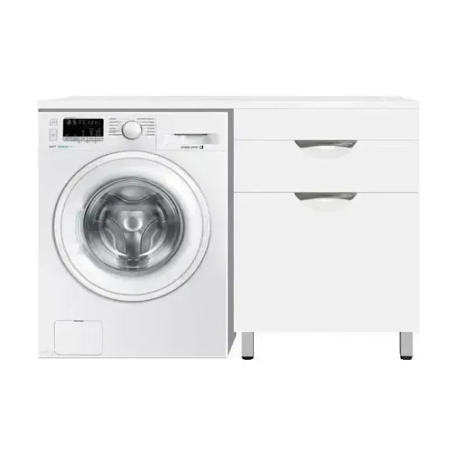 Тумба с раковиной Style Line Жасмин 120 R с бельевой корзиной под стиральную машину