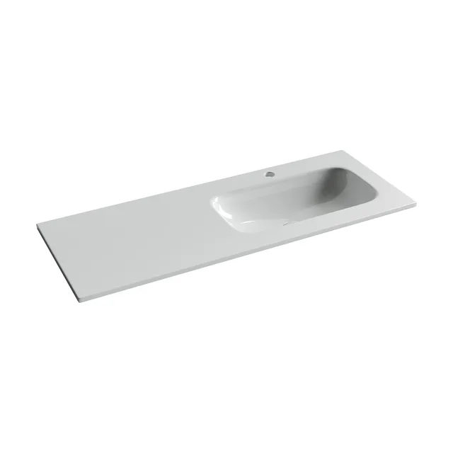Раковина из сантехнического фарфора Ceramica Nova Грация (Grace) 121 см CN7021 накладная цвет белый