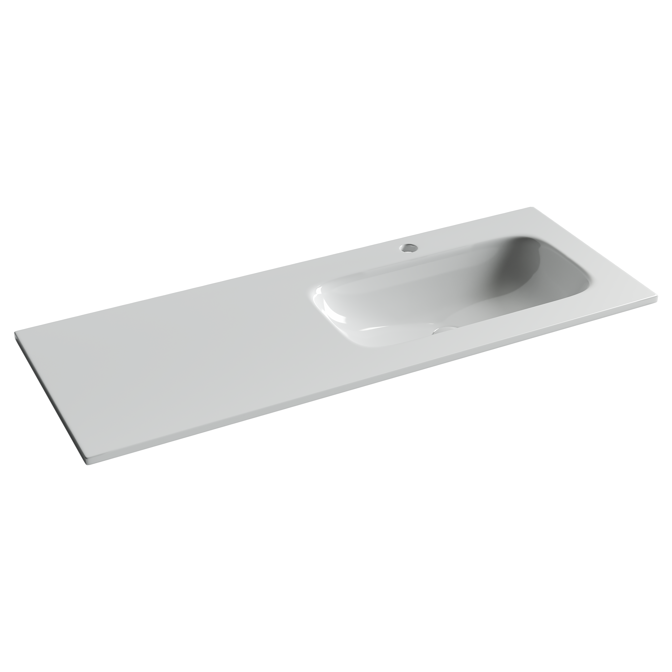 Раковина из сантехнического фарфора Ceramica Nova Грация (Grace) 121 см CN7021 накладная цвет белый