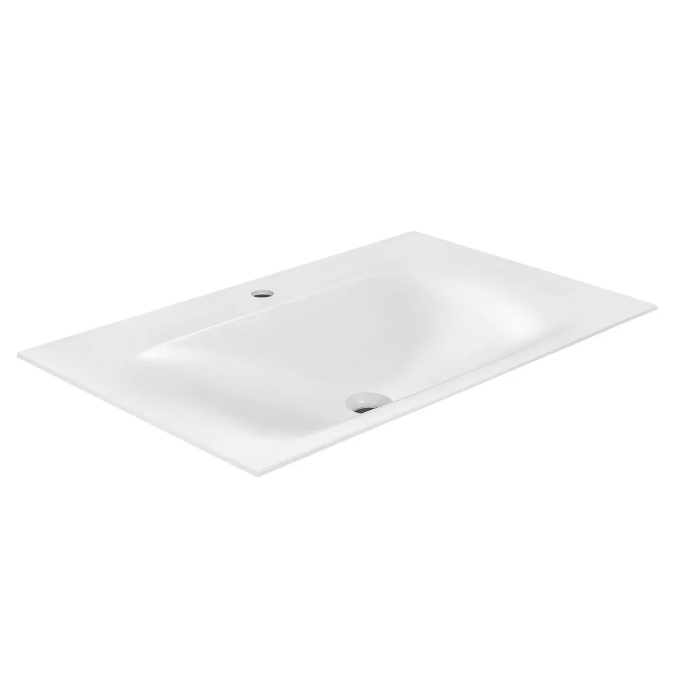 Раковина из искусственного камня Vincea 80 см VCB-1F800W встраиваемая цвет белый