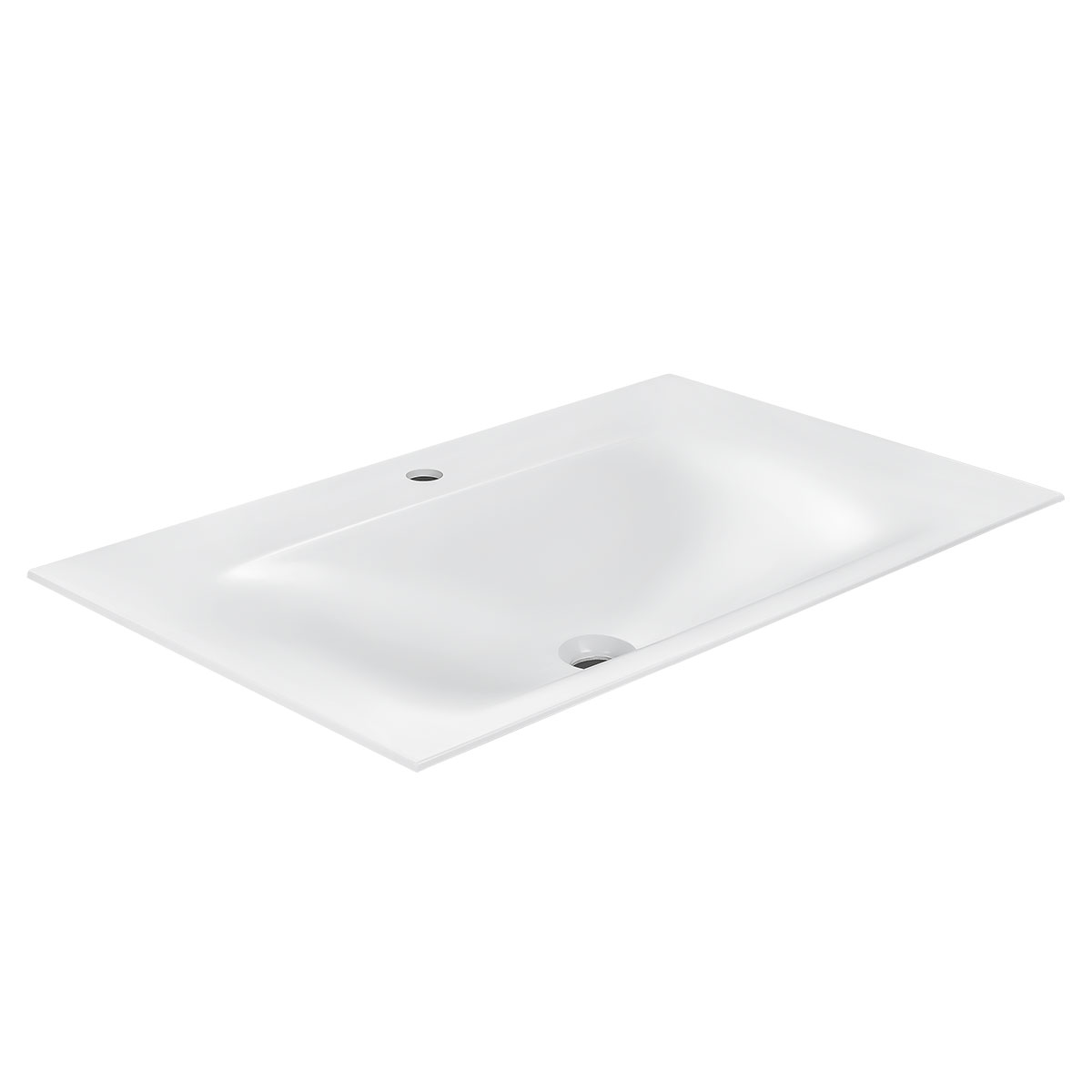 Раковина из искусственного камня Vincea 80 см VCB-1F800W встраиваемая цвет белый