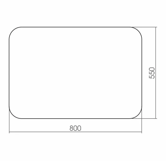 Зеркало Aquanika Basic 80*55 AQB5580RU44 с подсветкой, датчик движения, часы