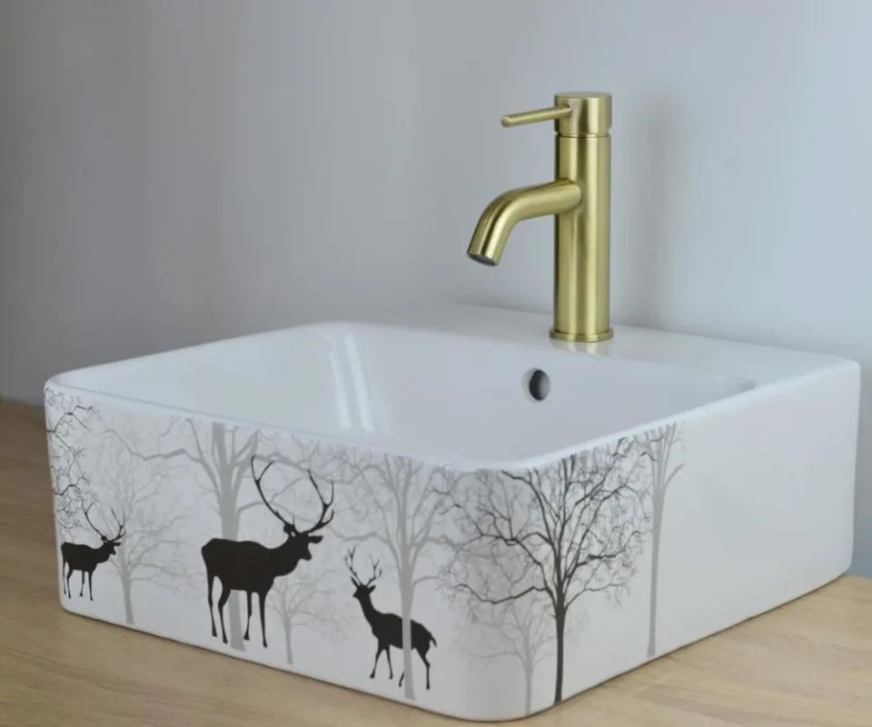 Смеситель Bronze DE Luxe Scandi 1451BR для раковины бронза