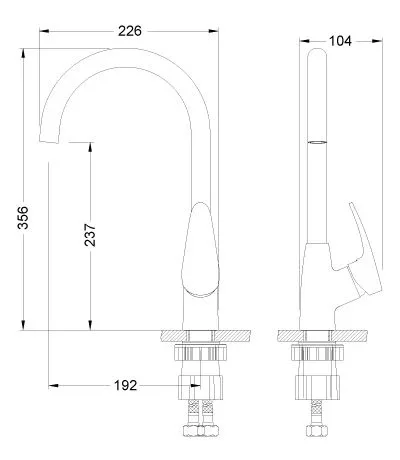 Смеситель Lemark Linara LM0405C для кухни с высоким изливом