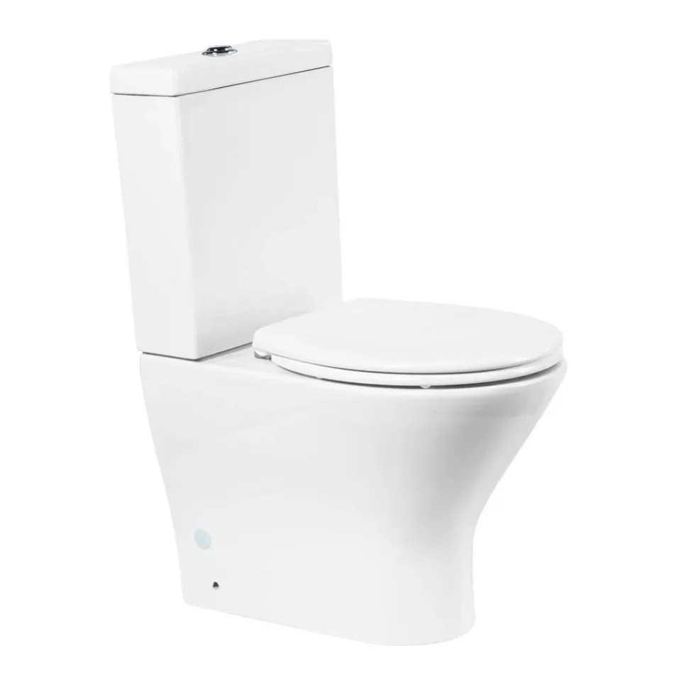 Унитаз-компакт BelBagno Аква (Acqua) BB340CPR безободковый,горизонтальный выпуск с крышкой-сиденьем BB2020-1SC