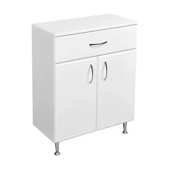 Комод Stella Polar Концепт 60 белый глянец с бельевой корзиной