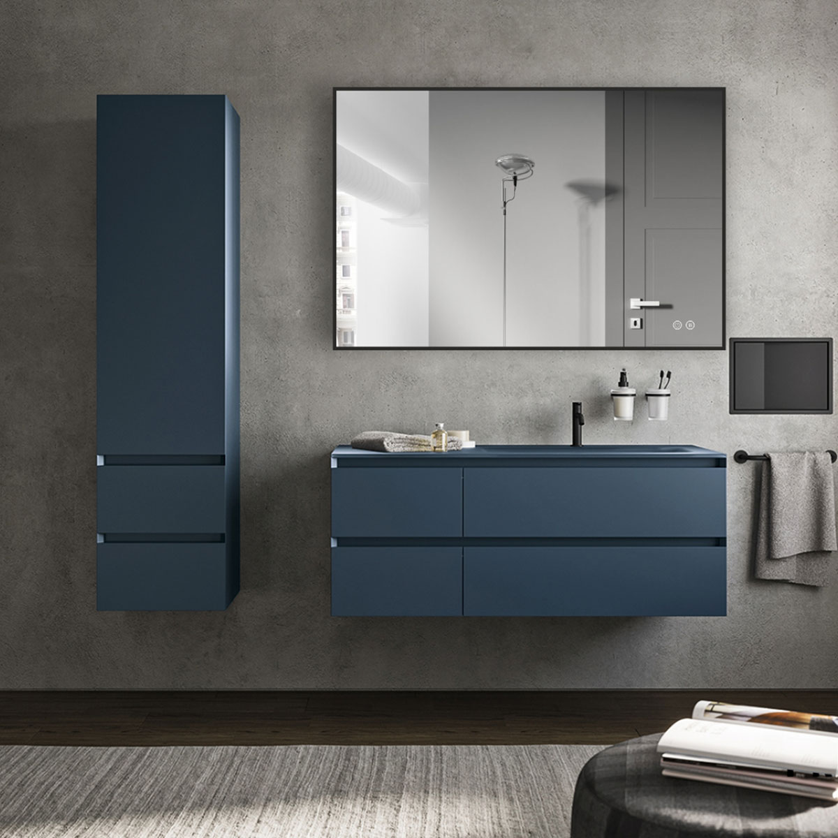 Зеркало Vincea VLM-3VN120B-2 120х80 с подсветкой с антизапотеванием