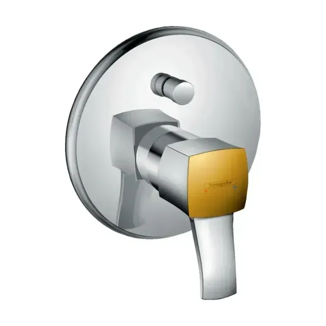 Смеситель Hansgrohe Metropol Classic 31345090 для ванны и душа на 2 выхода хром/золото скрытый монтаж