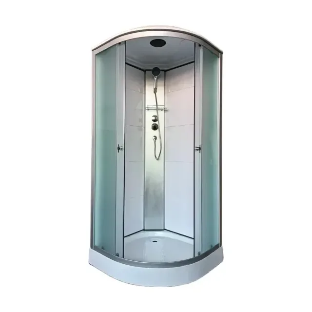 Душевая кабина AQUAPULSE 4022E 90х90х220см. fabric white (н/п) с пластиковой задней стенкой.