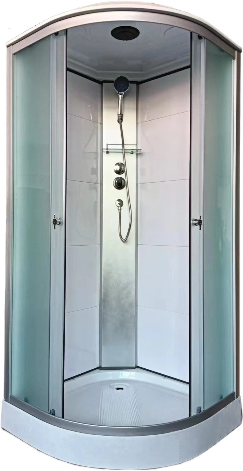 Душевая кабина AQUAPULSE 4022E 90х90х220см. fabric white (н/п) с пластиковой задней стенкой.