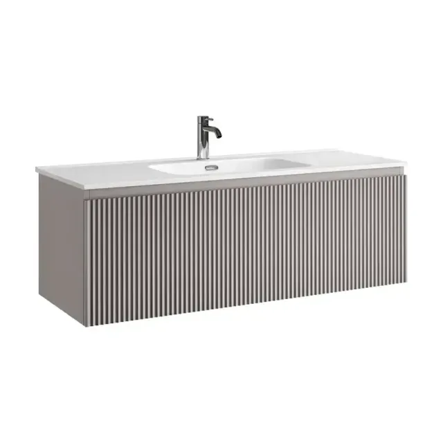 Тумба под раковину Sancos Сноб Р 1.0 (Snob R 1.0) SNR1.0120SM 120 см подвесная универсальная 1 ящик пыльная роза (doha soft)