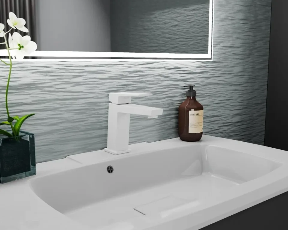 Смеситель Rush Thira TR3635-12White для раковины белый матовый