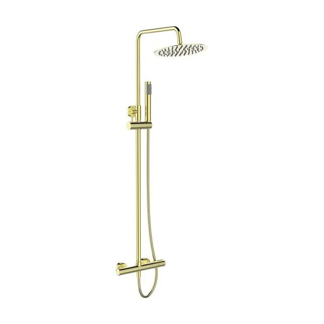 Душевая стойка со смесителем без излива BelBagno UNO UNO-DOCM-ORO