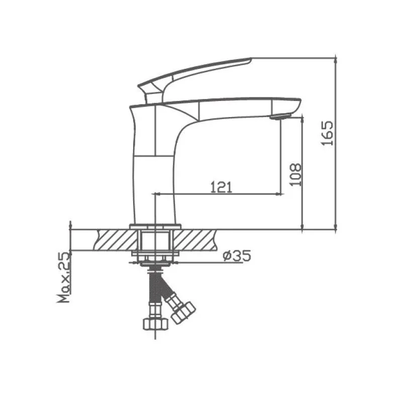 Смеситель Haiba HB10616 для раковины хром