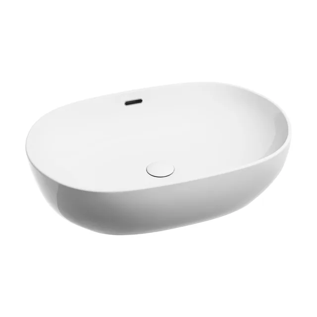 Раковина из сантехнического фарфора Ceramica Nova Элемент (Element) 61 см CN6064 накладная цвет белый