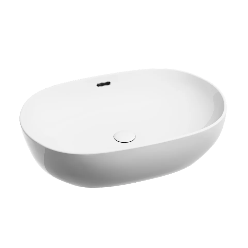 Раковина из сантехнического фарфора Ceramica Nova Элемент (Element) 61 см CN6064 накладная цвет белый