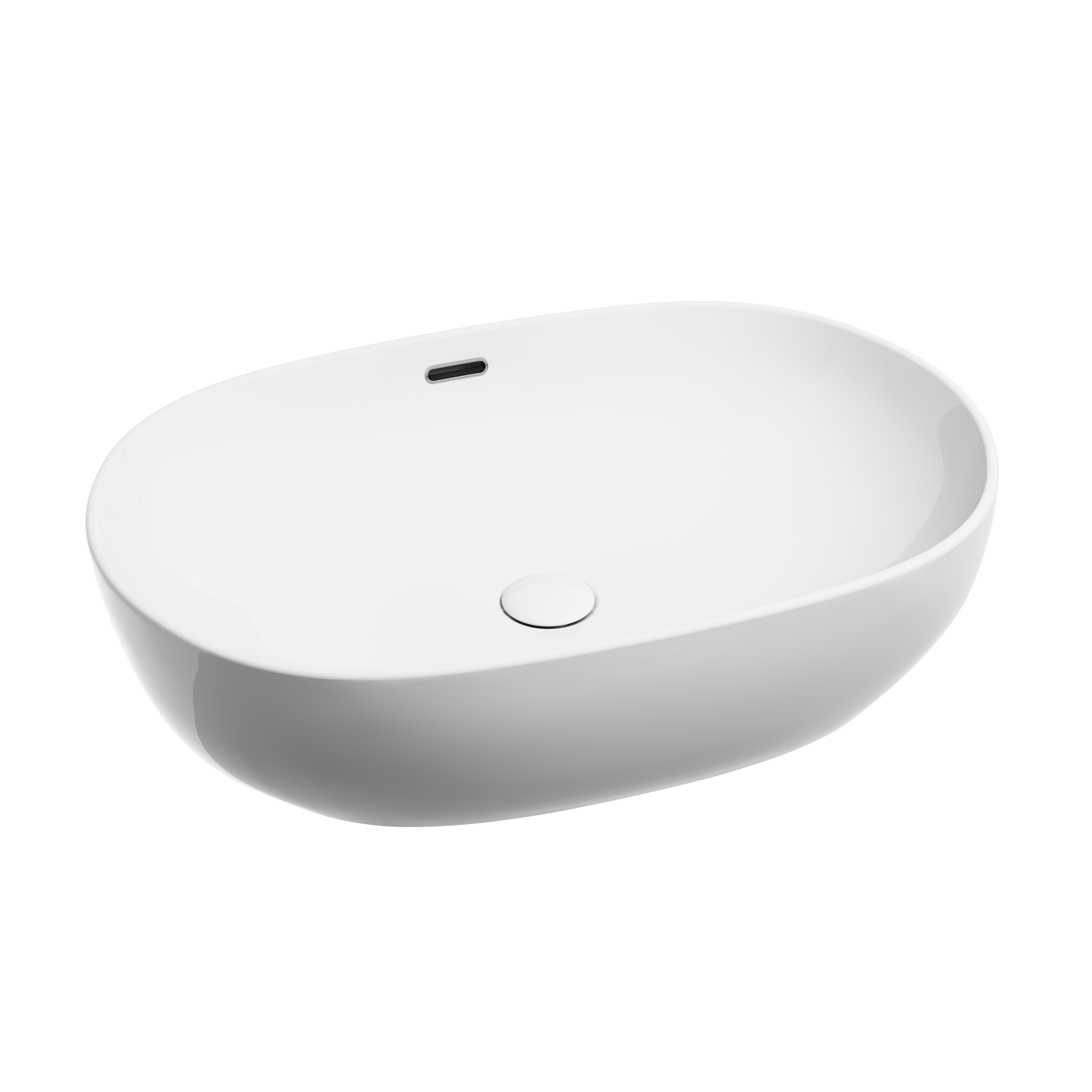 Раковина из сантехнического фарфора Ceramica Nova Элемент (Element) 61 см CN6064 накладная цвет белый