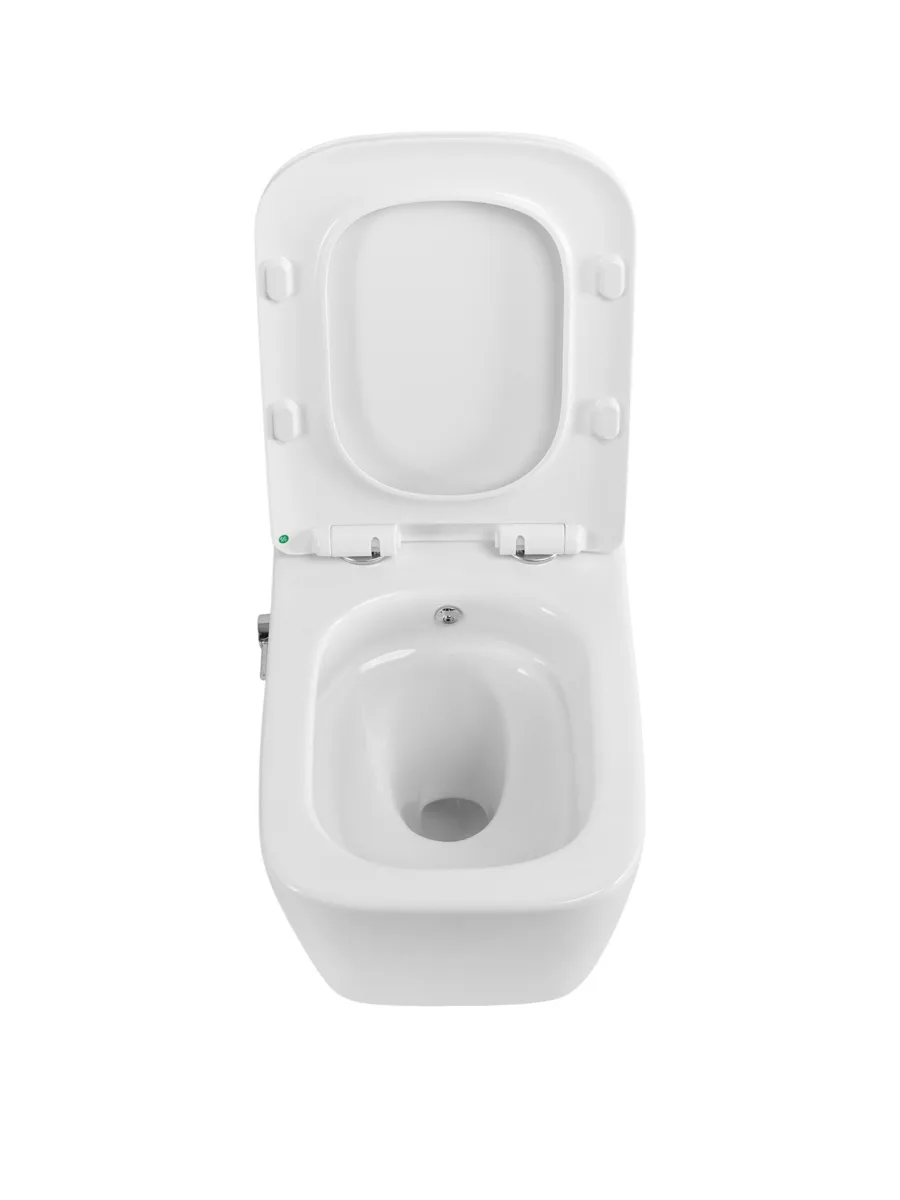 Унитаз подвесной с сиденьем, функцией биде и смесителем BelBagno KRAFT BB7106CH-TOR-BS/SC