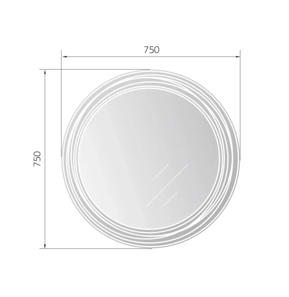 Зеркало MarkaOne Belle 75 Light