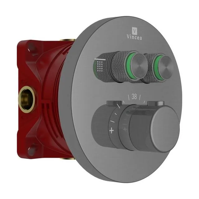 Смеситель для душа Vincea VSCV-322T-MGM встраиваемый в стену вороненая сталь