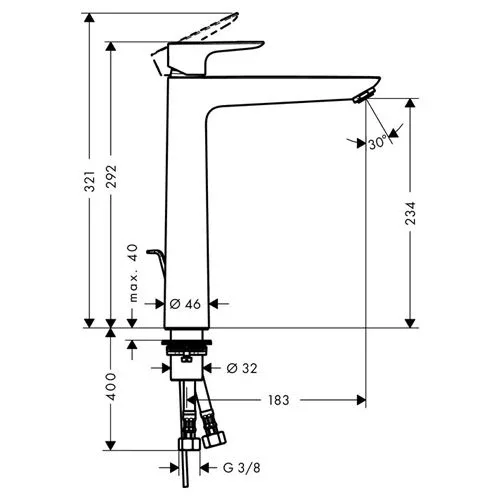 Смеситель Hansgrohe Talis E 71716000 для раковины