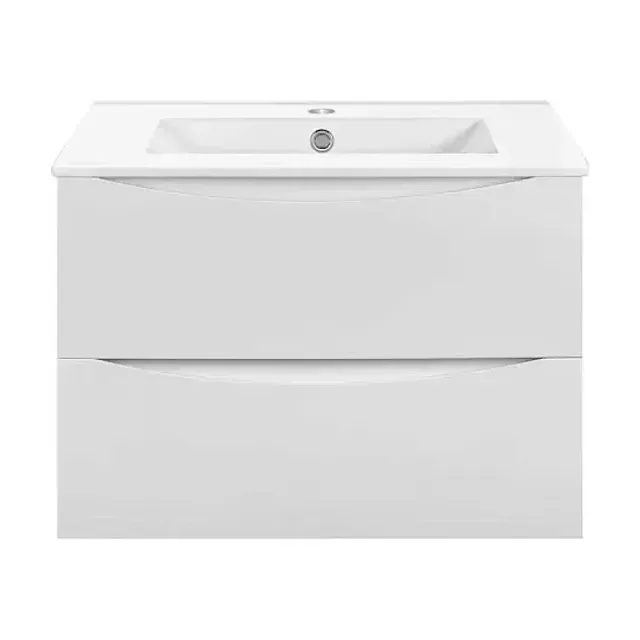Тумба с раковиной Vincea Миа (Mia) Слим (Slim) 60 белый глянец