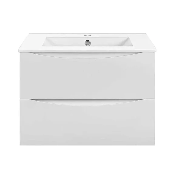 Тумба с раковиной Vincea Миа (Mia) Слим (Slim) 60 белый глянец