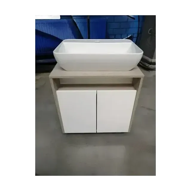 Тумба с раковиной Kerama Marazzi Pro/Plaza 60 белая глянцевая, 2 дверцы