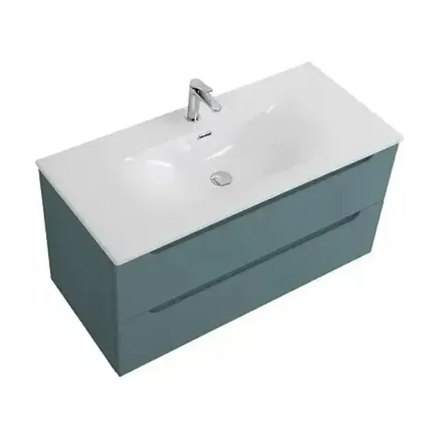 Тумба с раковиной BelBagno Этна (Etna) 100 голубая матовая (раковина BB-8099-100)