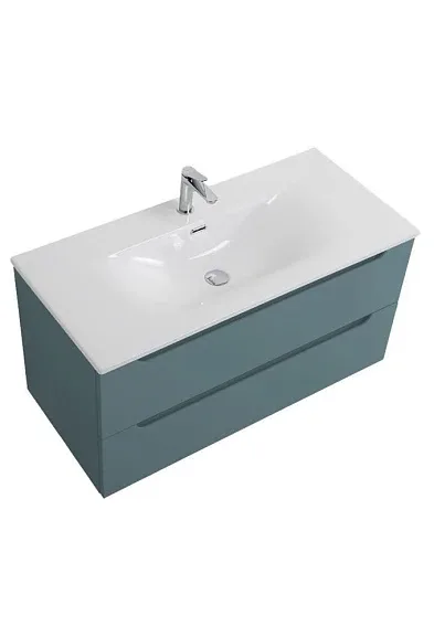 Тумба с раковиной BelBagno Этна (Etna) 100 голубая матовая (раковина BB-8099-100)